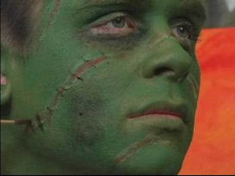 Nasıl Bir Frankenstein Kılık Cadılar Bayramı İçin Yapmak: Frankenstein Halloween Kılık İçin Dikiş Yüz Resim 1