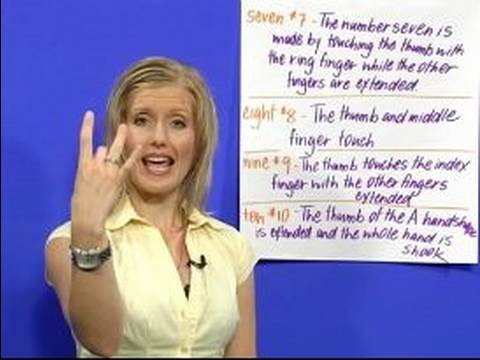 İşaret Dili Dersleri: İşaret Dilinde Sayılar 7,8 Ve 9 İmzalamak İçin Nasıl Alfabe & Sayılar : 