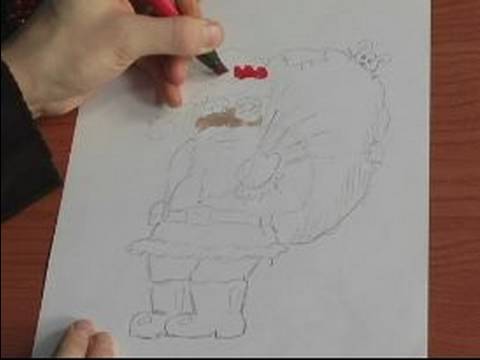 Çizgi Film Noel Baba Çizmek İçin Nasıl : Bir Karikatür Santa Claus Renk Nasıl 