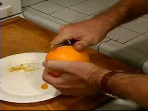 Kızılcık Sosu Yapmak Nasıl: Kızılcık Sosu Yapmak İçin Portakal Kabuğu Dilimleme