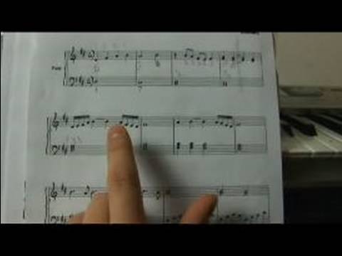 Piyano Ritimleri Ve Dinlenirken D Major: Nasıl On Altıncı Notlar D Major Piyano Üzerinde Oku Resim 1
