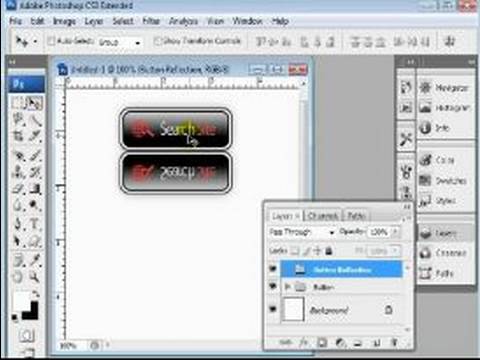 Adobe Photoshop Web Grafik Eğitimi: Parlama İçin Photoshop Stil Düğmeleri Ekleme Resim 1