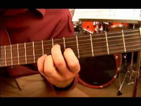 Bossa Nova Gitar Bir Flat (Ab): Bir Düz (Ab) Gitar Akorları D İpte Oynamaya Resim 1