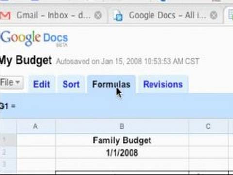 Google Dokümanlar Nasıl Kullanılır : Google Dokümanlar Elektronik Tablo Formülleri  Resim 1