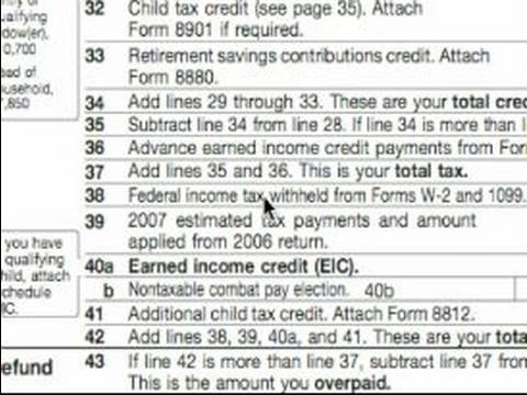 Nasıl Bir 1040A Vergi Formu Doldurun: 1040A Vergi Kredi İpuçları