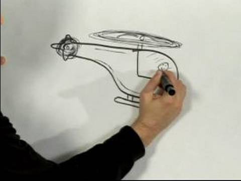 Kolay Karikatür Çizim: Nasıl Bir Çizgi Film Helikopter Beraberlik İçin