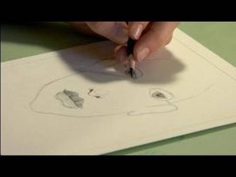 Nasıl Coquille Kağıt Üzerinde Bir Portre Çizmek : Bir Portrenin Gözleri Çizim  Resim 1