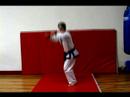 Acemi Nasıl Soo Bahk Do Tekmeler : Atlama Ön Bacak Yan Tekme Yapıyor  Resim 3