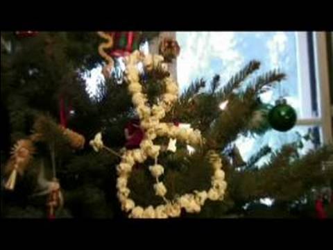 Patlamış Mısır Noel Çelenk : Asılı Patlamış Mısır Noel Ağacı Süslemeleri