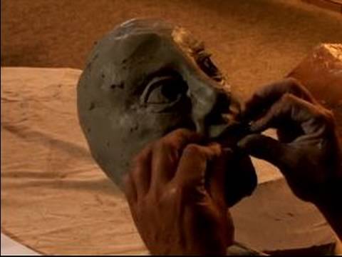 İnsan Başı Heykeli : İnsan Kafasına Bir Heykel İçin Bir Ağız Ekleme  Resim 1