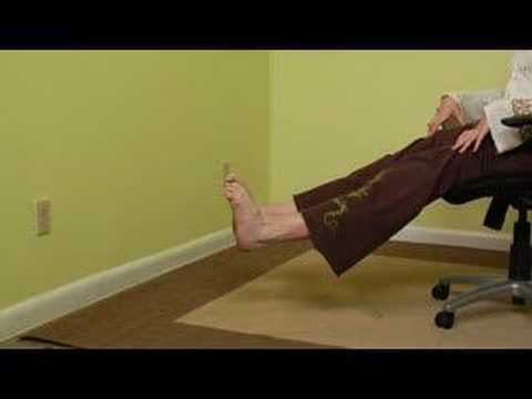 Ofis Sandalye Yoga Uzanıyor: Office Sandalye Yoga: Ayak Ve Ayak Parmakları Streç Resim 1
