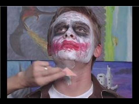 Makyaj İpuçları İçin Heath Ledger Joker: Heath Ledger Joker İçin Boyun Makyaj Resim 1