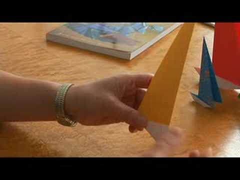 Kolay Origami Katlama Talimatları : Origami Kıvrımlar: Yelkenli Bir Teknenin  Resim 1