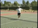 Çapraz-Kortu Tenisi Çekim: Voleybolu Tenis Atış Sallanan Backhand Resim 4