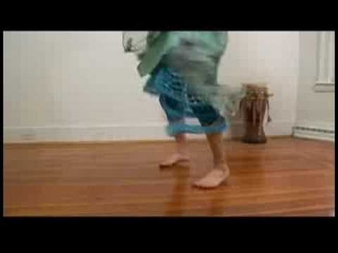 Senegalli Sabar Dans: Kombinasyon Hareketleri: Senegalli Sabar Dans: Temel Sol Döner İle 5 Adım Atlama