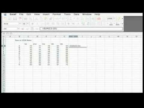 Microsoft Excel İpuçları: Bir Sütun Veya Satır Excel Hücreleri Toplamak Nasıl Resim 1