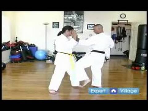 Gelişmiş Kyokushin Karate Teknikleri : Düşük Diz Mawashi Shuto Uke İçin Bacak Saldırı 