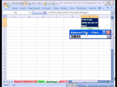 Excel Büyü Hüner 165 P 2 Makro Filtre Extract B-Gün Gelişmiş