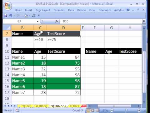 Excel Büyü Hüner 186.5 Gelişmiş Filtre Veri Ayıklamak 2 Ölçütleri Resim 1