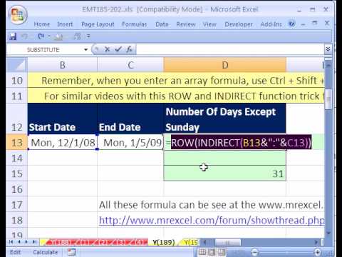 Excel Sihir Numarası #189: Count Gün Değil Pazar