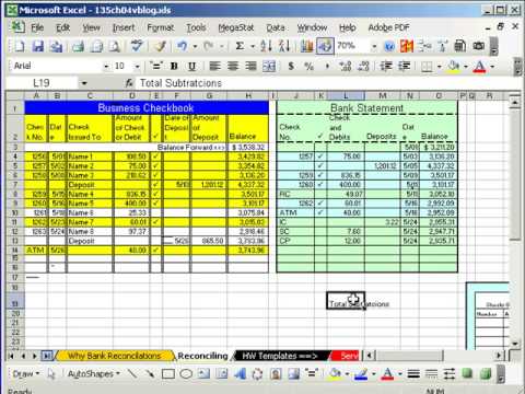 Excel Busn Matematik 37: Banka Mutabakatı