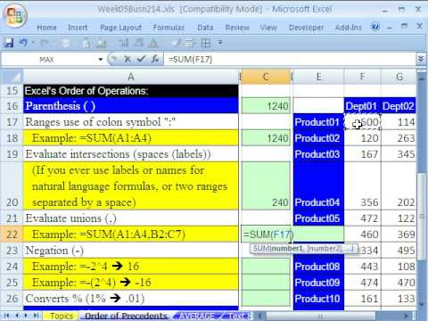 Highline Excel Sınıf 24: Emsal Sırasını
