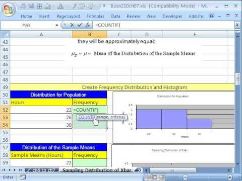Excel İstatistik 76: Örnekleme Dağılımı Örnek Ortalaması Ve Merkezi Limit Teoremi