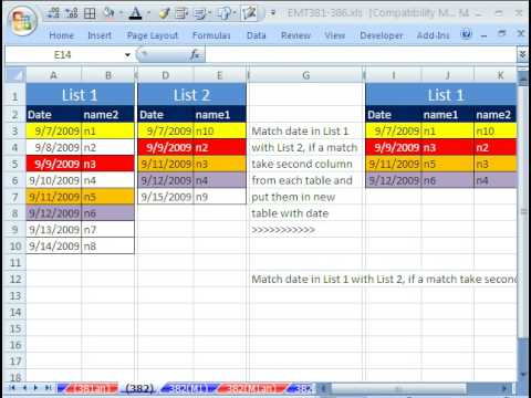 Excel Sihir Numarası 382: İki Liste Maç, Her Listeden Sütun Veri Ayıklamak Resim 1