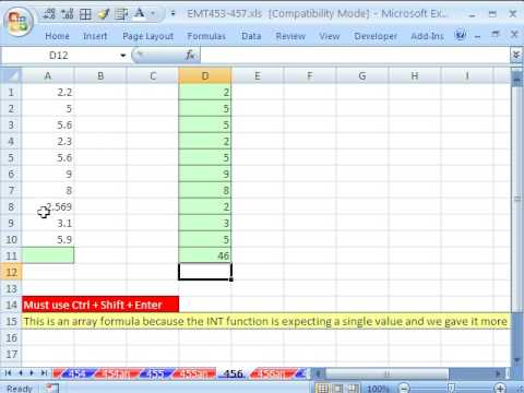 Excel Büyü Hüner 456: Yalnızca Tamsayı Bölümü Toplamı Ve Int Fonksiyonlar Ekleyin