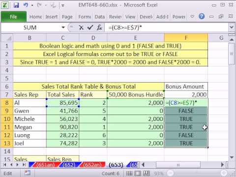 Excel Sihir Numarası 653: Boole Matematik Bonus Eğer Yerine Çalışması