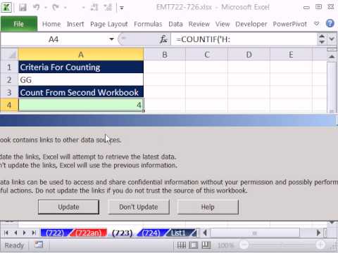 Excel Sihir Numarası 723: Countıf Hata Çalışma Kitabı Başvurularla Kullanın Topla Yerine