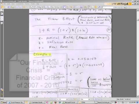Excel Finans Sınıfını 45: Faiz Oranları: Gerçek, Nominal, Enflasyon Ve Fisher Etkisi Resim 1