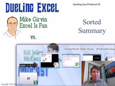 Bay Excel Ve Excelisfun Hile 59: Özel Listeler, Tanımlanan Adları, Özet Tablo Ve Eğersay İşlevini Resim 1