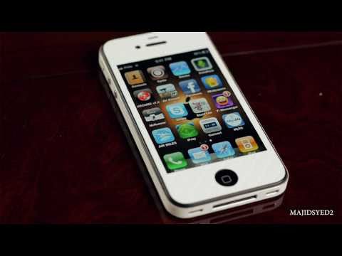 Iphone 4 Beyaz Karbon Fiber Cilt - Slickwraps.com Resim 1