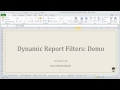 Dinamik Özet Tablo Rapor Filtrelerini - Excel Eğitimi Resim 4