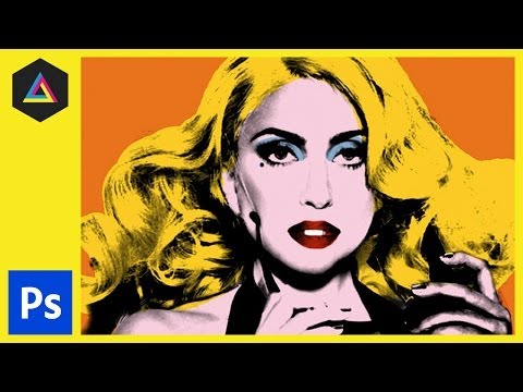 Andy Warhol Tarzı Pop Art - Lady Ga Ga [Photoshop Cs5] Oluşturmak Resim 1
