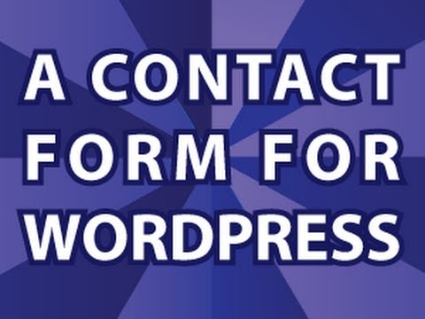 Wordpress İçin İletişim Formu Resim 1