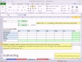 Excel 2010 İş Matematik 12: Ekleme Ve Excel'de Çıkarılarak
