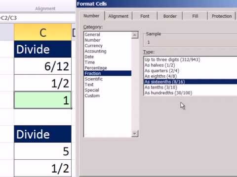 Excel 2010 İş Matematik 20: Teksir Makinesi Ve Kesirler Bölme