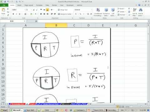 Excel 2010 İş Matematik 76: Basit Faiz Çözmek İçin Asıl Adı Resim 1