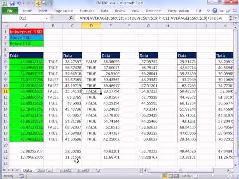 Excel Sihir Numarası 861: Sütunları Koşullu Biçimlendir 50 W Format Ressam +/-1 Standart Sapma Resim 1