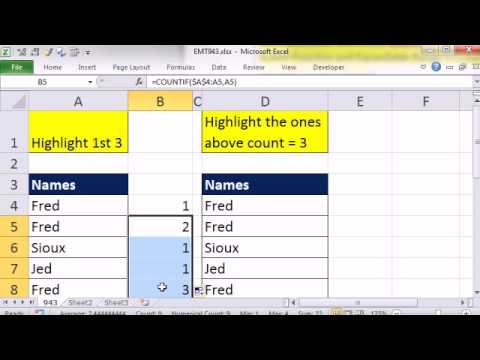 Excel Sihir Numarası 943: Sonra 3 Oluşumu İlk Üç Ve Koşullu Biçimlendirme Koşullu Biçimlendirme Resim 1