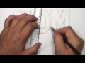 Hız Çizim Sürüm - Nasıl 3D Blok Harfler Anne