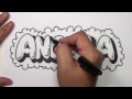 Kabarcık Mektup - Angela Grafiti Harfler Çizmek İçin Nasıl Resim 4