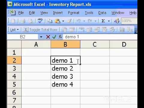 Hücre İçeriğini Microsoft Office Excel 2003 Düzenle