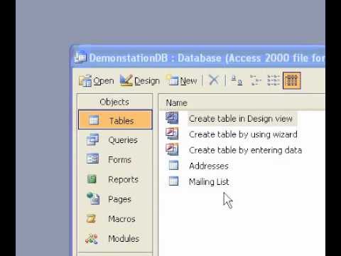 Microsoft Office Access 2003 Oluşturmak Tablo Tablo Sihirbazı'nı Kullanarak Bir