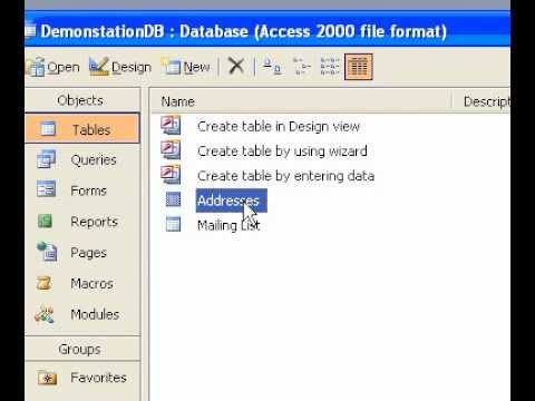 Microsoft Office Access 2003 Veritabanı Nesnesini Silme