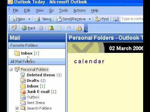 Microsoft Office Outlook 2003 Bir Klasördeki İletilerin Toplam Sayısını Görüntüle Resim 1