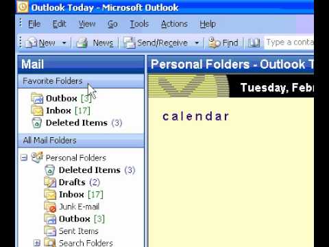 Microsoft Office Outlook 2003 Değişim Klasörü Sık Kullanılan Klasörler Bölmesinde Sipariş