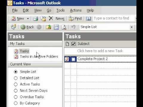 Microsoft Office Outlook 2003 Görevlerimi Göremiyorum